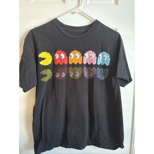 Pacman Men's T Shirt Medium Ghosts Game‎ Over Atari Retro Vintage Arcade